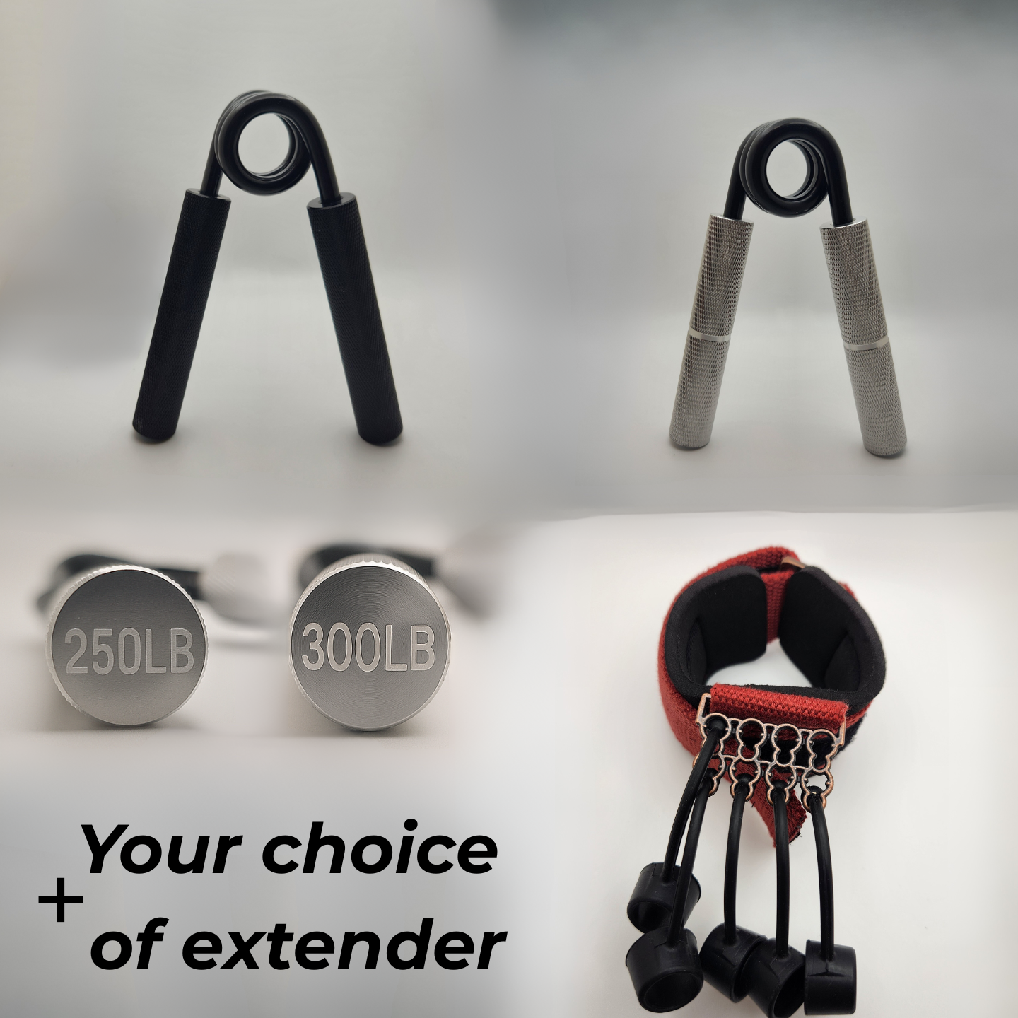 Legend’s Challenge Bundle | 250, 300 LB hand gripper & Legend's extender bundle